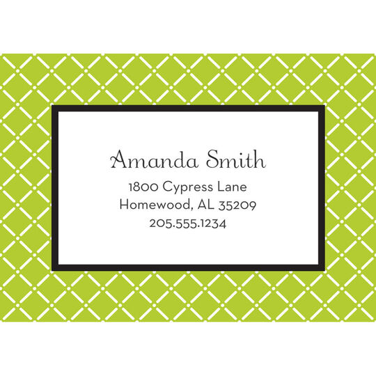 Green Trailing Trellis Calling Cards